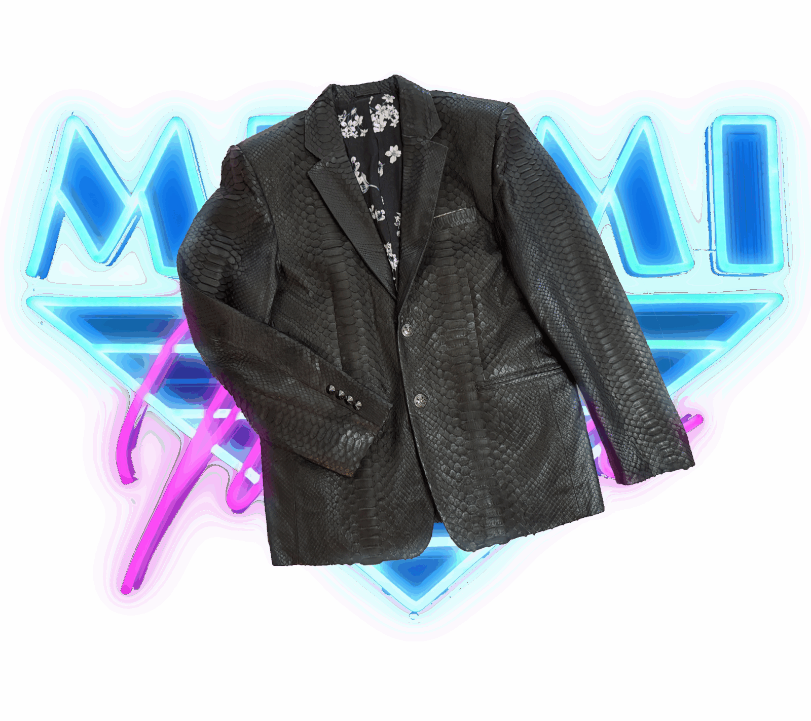 Miami Moto Custom Couture Serpiente Negra Jacket